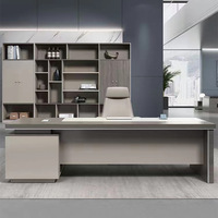 Bureau de direction en bois massif, un bureau d'ordinateur simple pour une personne pour les patrons ou les meubles de bureau exécutif