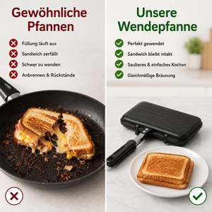 Popular Portable Sandwich Cake Mold Aluminium Roasting Pan Outdoor Use Two Side Breakfast Sandwich Grill Pan - Product Image 4