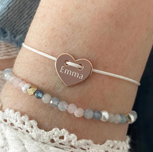 Jietao thép không gỉ cá nhân khắc tình bạn Vòng đeo tay tùy chỉnh ban đầu trái tim sao chuỗi dây Vòng đeo tay gia đình Quà Tặng - Product Image 4