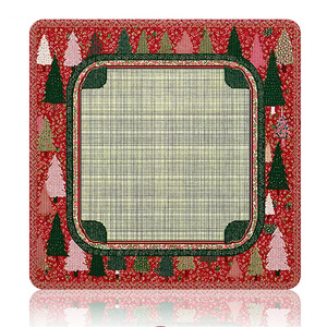 White Background Watercolor Colorful Christmas Tree Candy Cane Full Print American Mahjong <strong>Table</strong> Mat Square <strong>Game</strong> Pad for <strong>Xmas</strong> - Product Image 6