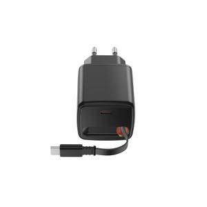 Abd ab tak geri çekilebilir USB kablosu siyah PD <span class=keywords><strong>2</strong></span> tipi C hızlı taşınabilir şarj adaptörleri 30W kamera ve kulaklık için elektrik şarj - Product Image 1