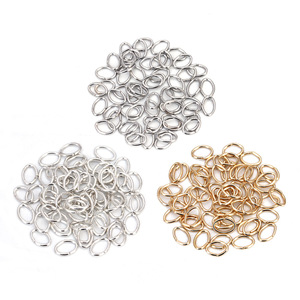 Anneaux ovales en métal pour la fabrication de bracelets, plaqués or, argent, noir, bronze antique, composants de bijoux, taille 10 mm - Product Image 2