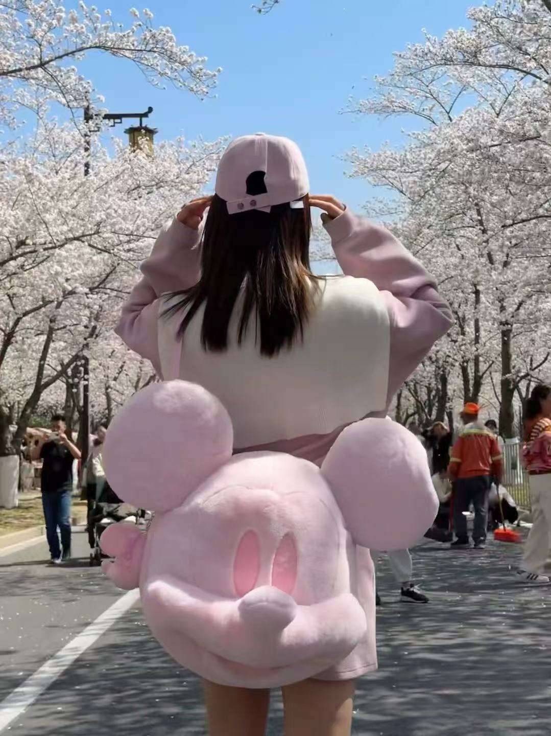 Sac visage Mickey Mouse rose