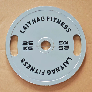 Tùy chỉnh thép tốt mạ điện Chrome bền <span class=keywords><strong>Barbell</strong></span> thiết bị tập thể dục với tay Grip trọng lượng tấm Unisex - Product Image 6