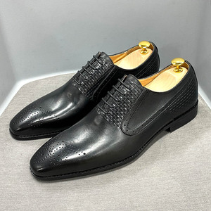 Chaussures Oxford élégantes en cuir pleine fleur, à enfiler, avec semelle intérieure amortissante, doublure respirante, soutien de la voûte plantaire, imperméables, pour événements formels masculins - Product Image 5