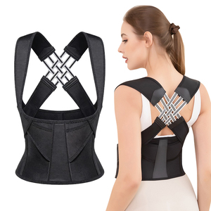 Adjustable Durable Breathable Nylon Cotton <strong>Posture</strong> Corrector Back Brace For Men Women Fitness Shoulder Back Support Belt Pull-On - Product Image 1