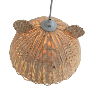 Nouveau dernier design abat-jour en rotin en forme d'ours mignon éclairage décoratif lampes suspendues abat-jour de plafond luminaire suspendu - Product Image 4
