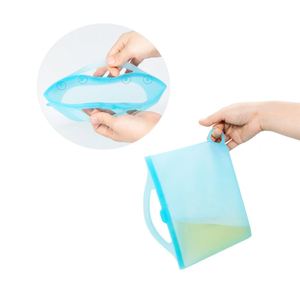 Extra Large Reusable Fresh clear Ziplock Silicone Freezer Bag Food <b>Storage</b> & and Container for Efficient Food Packaging Camping - Product Image 5