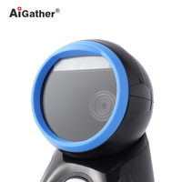 Escáner de Código de Barras de Escritorio con Cable de Alta Velocidad 120FPS, Lector de Códigos QR 2D con Luz Roja Omnidireccional Osram para Plataformas POS y Supermercados