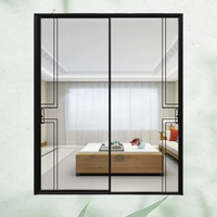 Puerta Corredera de Vidrio Templado y Aleación de Aluminio a Medida, Puerta Corredera Interior Hecha a Medida para Cocina o Balcón