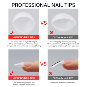 Puntas de <span class=keywords><strong>Gel</strong></span> Stiletto de Cobertura Completa a <span class=keywords><strong>Precio</strong></span> Económico, Puntas de Extensión de Uñas de <span class=keywords><strong>Gel</strong></span> Suave, Diseño Acrílico Transparente, Puntas de Uñas Transparentes - Product Image 6