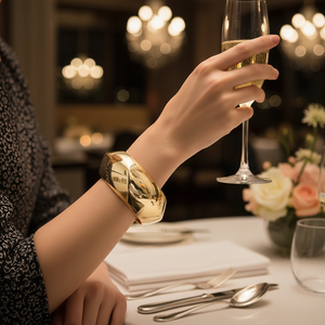 Braccialetti di moda a cerniera placcati in oro elegante Design braccialetto per le donne - Product Image 5