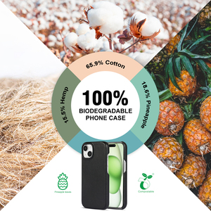 Funda para <span class=keywords><strong>Teléfono</strong></span> iPhone 17/16 de Diseño Simple, Ecológica, 100% Sostenible, Biodegradable, Hecha con Cuero Vegano a Base de Planta de Piña - Product Image 6