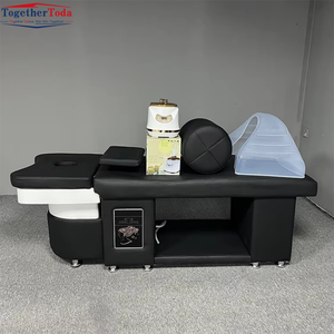 Chaise de lavage moderne pour hôtel, revêtement en cuir, structure en bois, réservoir d'eau portable, sans plomberie, écologique, durable, pour salon - Product Image 6