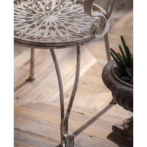 Chaise en fer blanc confortable de style européen pour balcon, patio, jardin, détente - Product Image 3