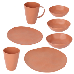 现货PP炊具套装橙色杯碗盘批发家用杯子可印logo - Product Image 1