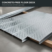Panneau de plancher composite en acier pour mezzanine |   Plancher préfabriqué sans coulage pour systèmes de construction de plateformes de charpente en entrepôt
