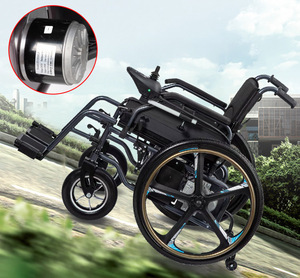 סגסוגת אלומיניום מתקפל קל משקל כיסא גלגלים חשמלי נכים משני הצדדים - Product Image 4