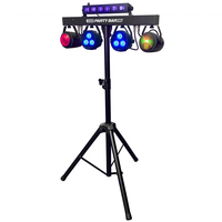 Support de lumière de scène LED RGB, pour projecteur, accessoire de fête, avec emballage et pédale
