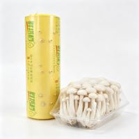Groothandel Ademende PVC Folie met Ventilatiegaten, Anti-condens, voor Machinegebruik, voor Champignons, Gemengde Salade & Vers Groenten Trayverpakkingen
