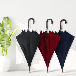 Long <span class=keywords><strong>parapluie</strong></span> droit en polyester coupe-vent pour hommes, <span class=keywords><strong>canne</strong></span> de marche pour <span class=keywords><strong>homme</strong></span> <span class=keywords><strong>bois</strong></span>ée à ouverture automatique pour adultes - Product Image 1