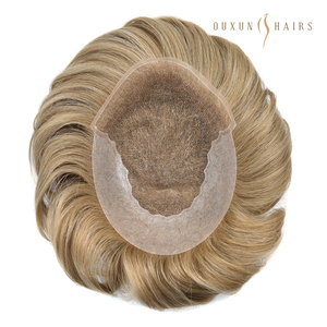 Système de remplacement capillaire pour hommes Q6, base en dentelle française fine, 100% cheveux humains Remy indiens bouclés, postiches de 6 pouces - Product Image 2