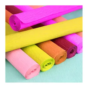 Factory Supplier 50 * 180 250cm Color Crepe Paper Roll Crepe Paper 180g Italian