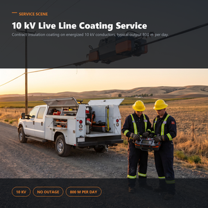 Service <span class=keywords><strong>de</strong></span> revêtement isolant pour lignes sous tension 10 kV sans coupure <span class=keywords><strong>de</strong></span> courant - Entreprise <span class=keywords><strong>de</strong></span> travaux - Product Image 1