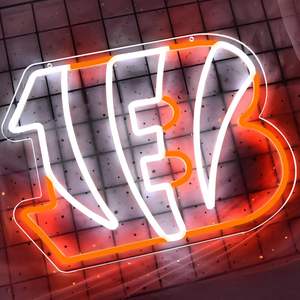 ป้ายไฟนีออนทีมเบงกอลส์รักบี้ฟุตบอล สำหรับตกแต่งห้องนอน ห้องแมนเคฟ บาร์ที่บ้าน ใช้พลังงานจาก USB ของขวัญวันเกิด - Product Image 3