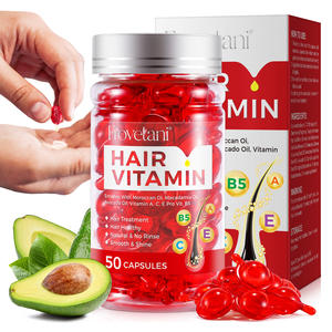 FROVETANI Melembapkan Secara Mendalam Menutrisi Menghaluskan Menyehatkan Minyak Perawatan Rambut <span class=keywords><strong>Vitamin</strong></span> C E Kapsul Softgel Kapsul <span class=keywords><strong>Vitamin</strong></span> Rambut B5 - Product Image 4