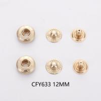 Boutons-pression en laiton, sans rouille, robustes, attaches métalliques étanches, boutons-pression à 4 griffes
