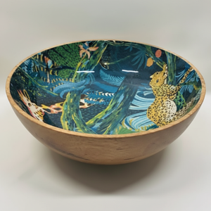 Saladier en bois élégant avec émail de poisson Logo personnalisé imprimé jetable de meilleure qualité pour un usage personnel ou le camping - Product Image 1