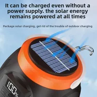 Lampe de camping rechargeable, lampe de tente, lampe LED d'urgence, rechargeable par USB et solaire