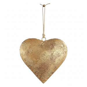 Adorno colgante de corazón de Metal antiguo decoración de árbol de Navidad estilo Vintage - Product Image 1