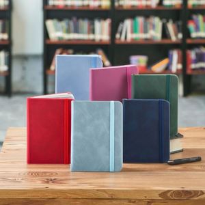 <b>Notebooks</b> Wholesale A7 Portable Business <b>Notebook</b> Stationery <b>Cute</b> Small Size Leather Hardcover Elastic Band Paper 100 Sheets - Product Image 1