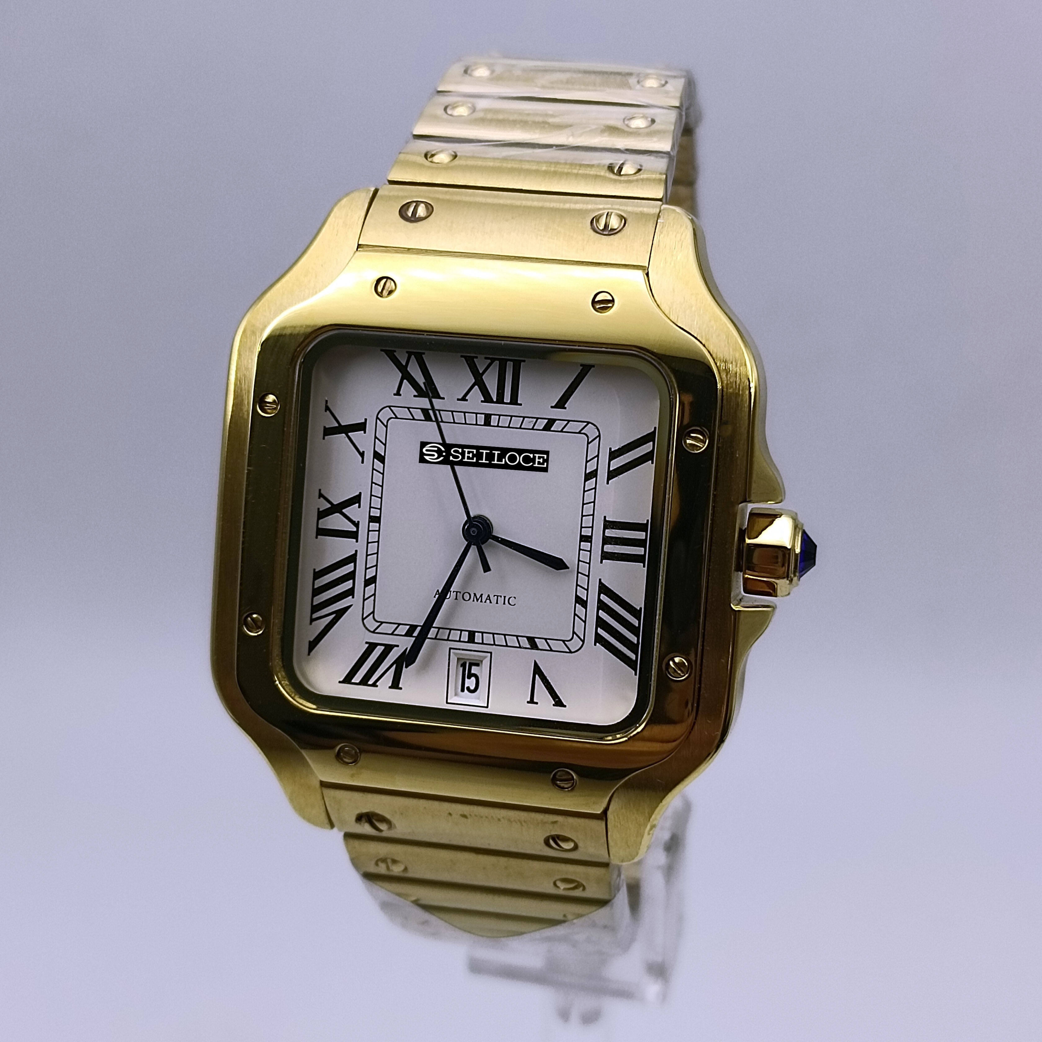 Gold Case+White Dial