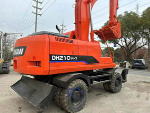 Excavateur à DH210W-7 roues Doosan utilisé avec un composant de moteur central à bas prix inclus - Product Image 4