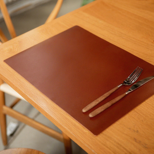 Packaged Real Leather Place <b>Mat</b> Set Special Purpose Bags & Cases Genuine Leather Table Decor <b>Mat</b> Wholesale LPM-0176 - Product Image 1