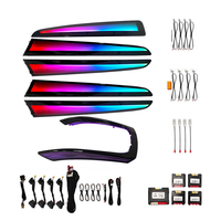 Kit d'éclairage d'ambiance pour Audi A4 B8 A5 Q5 2010-2017, amélioration des lampes LED d'ambiance intérieures avec synchronisation musicale, effet ciel étoilé