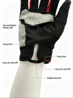 Gants de moto HAIYI respirants en maille, à doigts complets, compatibles écran tactile, antidérapants et imperméables pour le cyclisme, les sports de plein air et l'usage quotidien