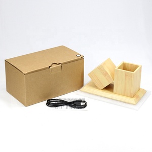 KH-WC010 Tùy Chỉnh Đứng <span class=keywords><strong>Fancy</strong></span> Văn Phòng Máy Tính Để Bàn Đa Chức Năng Bàn Quà Tặng Bút Gỗ Chủ Với Kỹ Thuật Số LED Đồng Hồ Báo Thức - Product Image 6