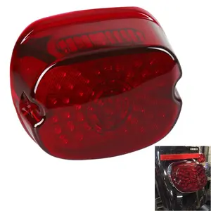 Lens Lay Down Style Red LED Tail Light Brake Turn Signal Lights for Harley Sportster 1200 Dyna FXST Models