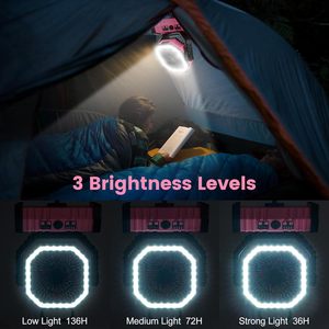 Custom Logo Available Electric Portable Camping Fan F6 with Built-in LED <b>Light</b> Durable for Outdoor RV Household Use - Product Image 5