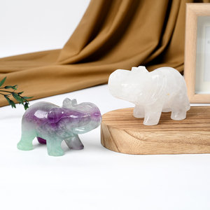 Oferta especial Cristal Natural Elefante Escultura Alta qualidade Quartzo Pedra Animal Escultura Cristal para Ornamentos de Mesa - Product Image 6