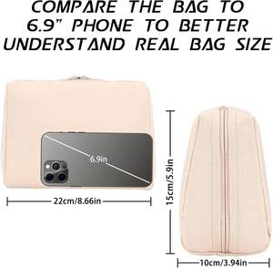 Bolsas <span class=keywords><strong>de</strong></span> Almacenamiento <span class=keywords><strong>de</strong></span> Cosméticos Oxford Reciclables y Ecológicas, con Cierre, Lisas, Portátiles, Modernas, <span class=keywords><strong>de</strong></span> Gran Capacidad, Esenciales para Viajes - Product Image 2