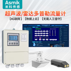 เครื่องวัดอัตราการไหลแบบอัลตราโซนิก Asmik รุ่น FSD300 แบบหนีบ สำหรับน้ำ ความเร็ว 0.12 ม./วินาที วัดการไหลในช่องเปิด - Product Image 2