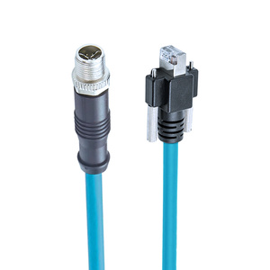 <strong>Premier</strong> Cable CAT6A M12 8 Position X-Code Male Female Panel Mount High Flex Gold-Plated <strong>Contacts</strong> IP67 Industrial Ethernet - Product Image 2