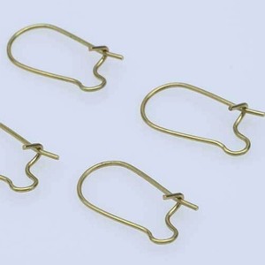 Ganchos de cobre en forma de U para la fabricación de pendientes, accesorios de joyería DIY, bases en forma de gota. - Product Image 1