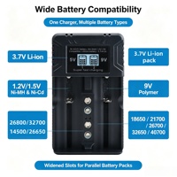 Chargeur de batterie multi-protection sécurisé, protection contre la surchauffe, les courts-circuits et l'inversion de polarité, prolonge la durée de vie de la batterie, 26800 Microphone