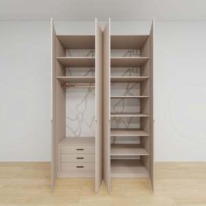 Meubles de chambre à coucher neufs de 2025, design moderne, armoire en bois, rangement de chambre à coucher avec tiroir - Product Image 4